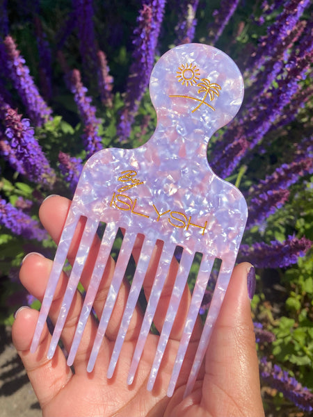 Kunzite Afro comb